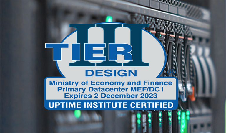 The Ministry of Economy and Finance obtains the TIer III certification from Uptime Institute for its DataCenter