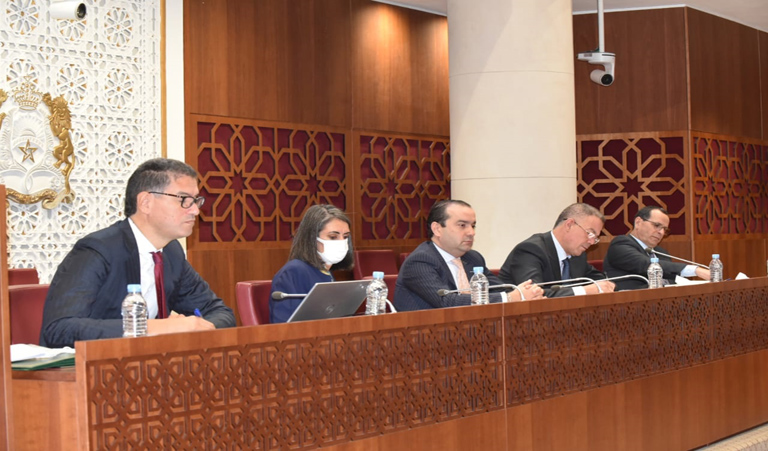 The Minister of Economy and Finance, Mrs. Nadia Fettah, and the Minister Delegate in charge of the Budget, Mr. Fouzi Lekjaa, present the project of the sectoral budget of the Ministry for the year 2022, before the Commission of Finance and Development