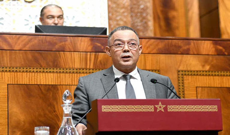 M. fouzi LEKJAA répond aux questions orales à la Chambre des  Représentants