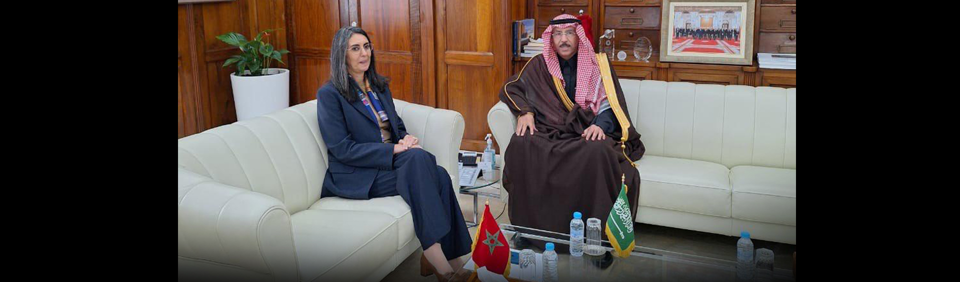 The Minister of Economy and Finance receives his excellency Dr. Sami bin Abdullah bin Othman Al-Saleh, Ambassador extraordinary and plenipotentiary of the kingdom of Saudi Arabia to Morocco