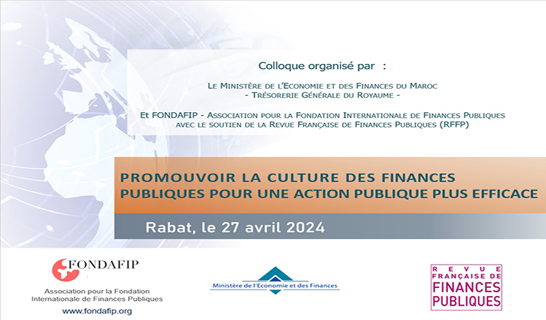 Une conférence sur le thème «Promouvoir la culture des finances publiques pour une action publique plus efficace»