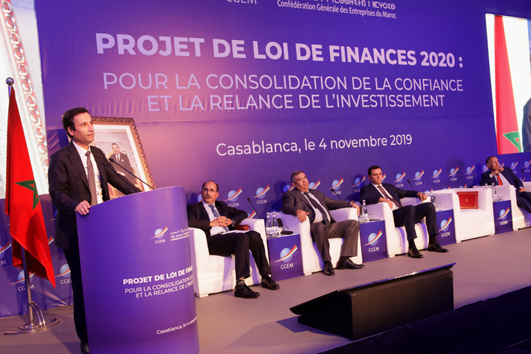 وزير الاقتصاد والمالية وإصلاح الإدارة، ضيف على الاتحاد العام لمقاولات المغرب بخصوص مشروع قانون المالية لسنة 2020.