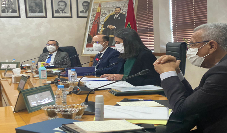 Ms. Nadia Fattah chairs the Board of Directors meeting of the National Social Security Fund (CNSS)