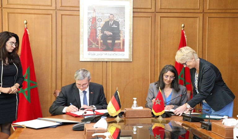 Ceremonia de firma de tres acuerdos de cooperación técnica entre Marruecos y Alemania