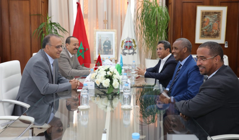 Meeting of Mr. Nabyl Lakhdar, Secretary General of the Ministry of Economy and Finance, with his Excellency the Ambassador of the Republic of Djibouti in Morocco